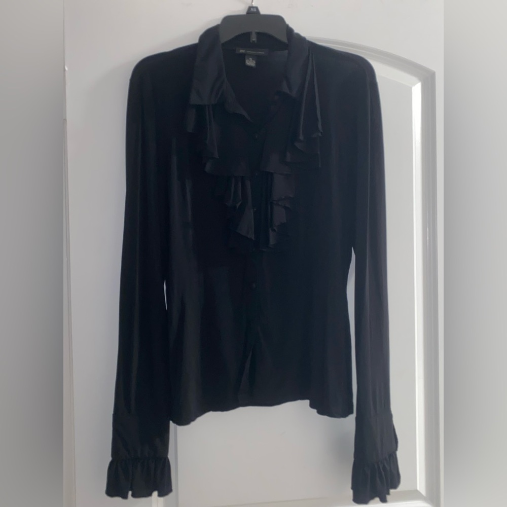 BLACK BLOUSE I•N•C (International Concept) Size XL in juniors, long sleeves
